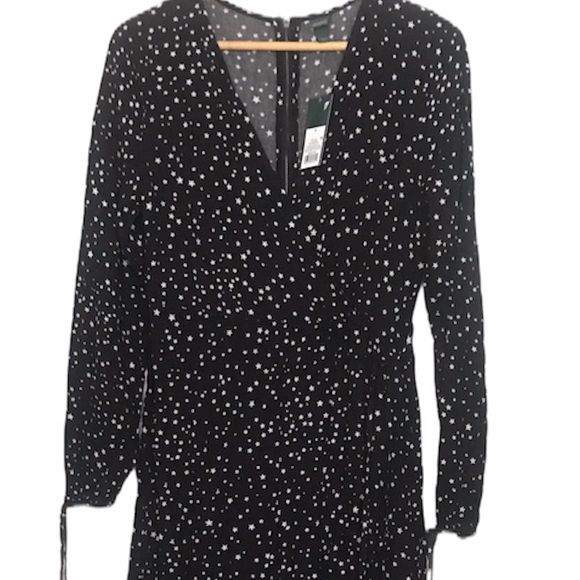 ‼️SOLD‼️ WILD FABLE Black Star Wrap Dress Sz Sm - Picture 6 of 7